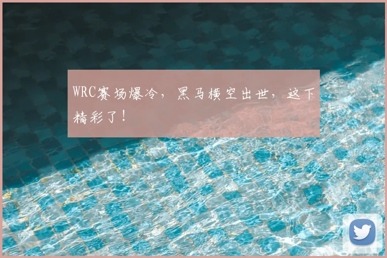 WRC赛场爆冷，黑马横空出世，这下精彩了！